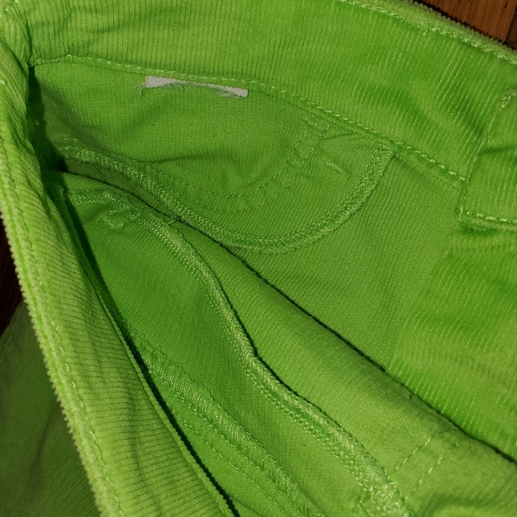 Abercrombie & Fitch Neon Green Corduroy Jeggings - Picture 6 of 10